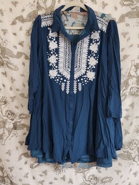 savanna jane denim dress Savanna Jane L Come South Of The Border Denim Dress